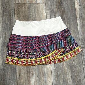 Lucky in Love patterned tennis skirt small